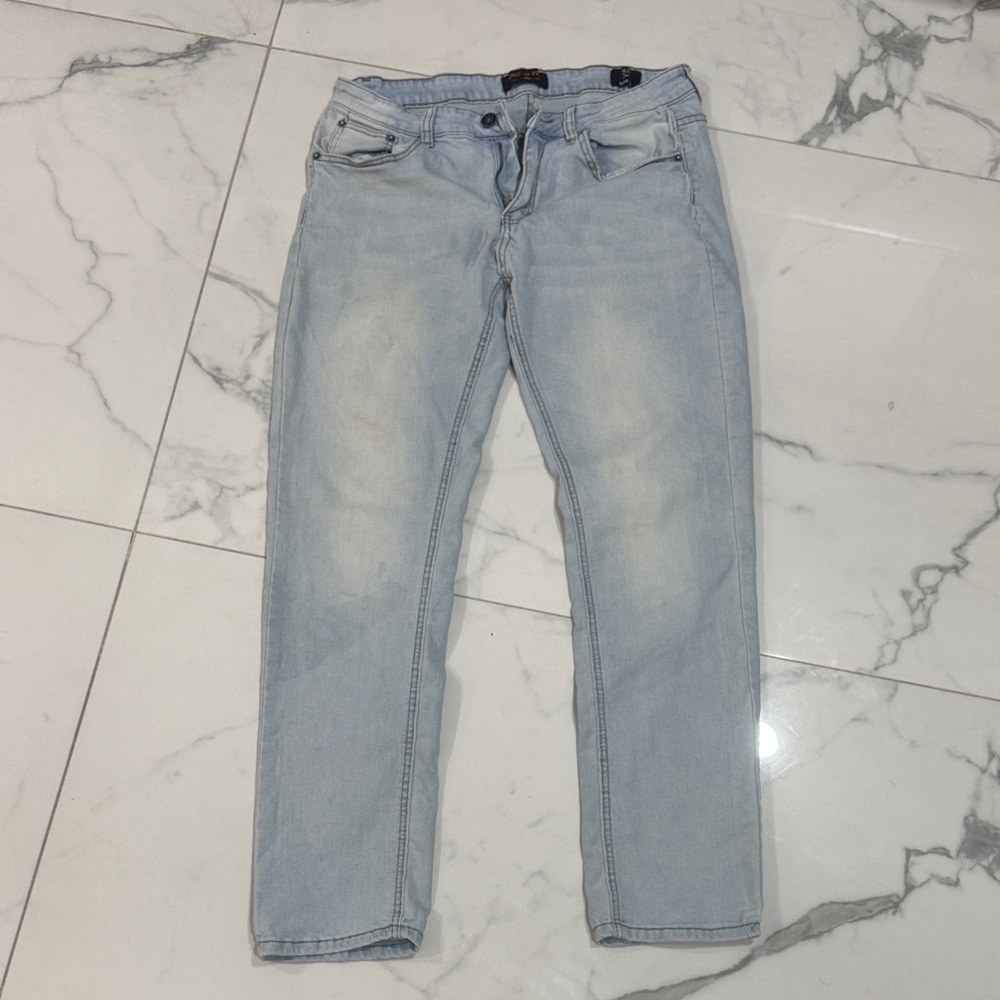 Ring of Fire Men's Light Blue Slim Jeans